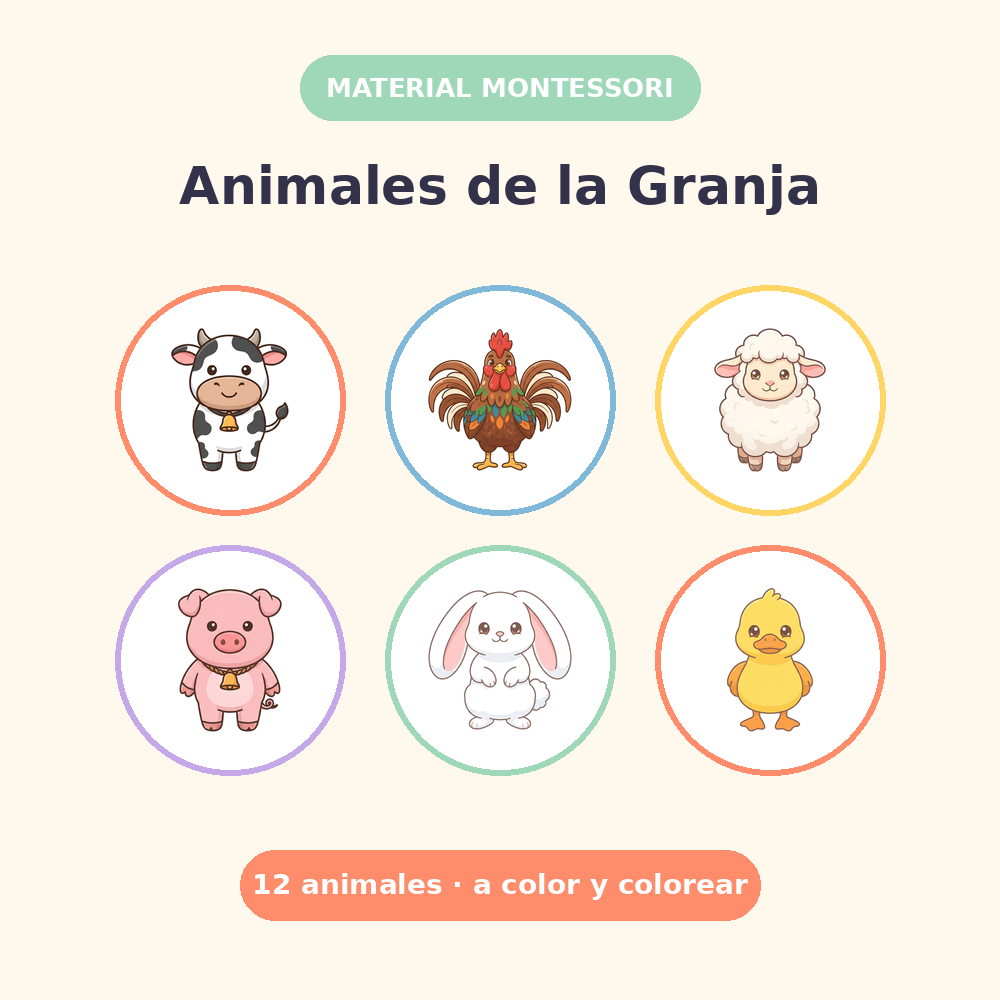 Tarjetas de Nomenclatura — Animales de la Granja